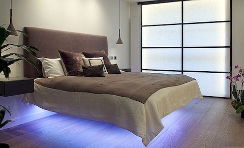 Peldošās gultas palielina jūsu guļamistabas dizainu nākamajā līmenī