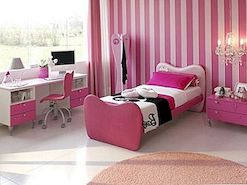 Použití růžové ozdobit dětskou ložnici - 15 návrhových nápadů