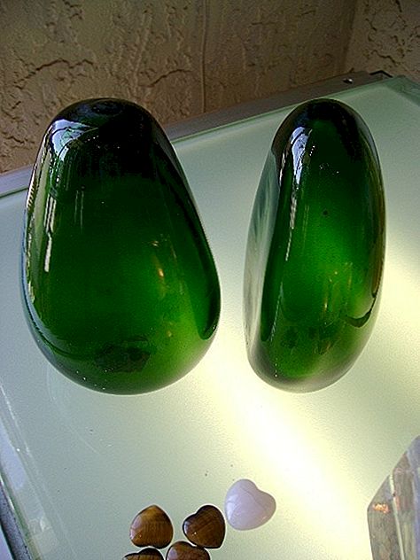 Green Glass Bookends