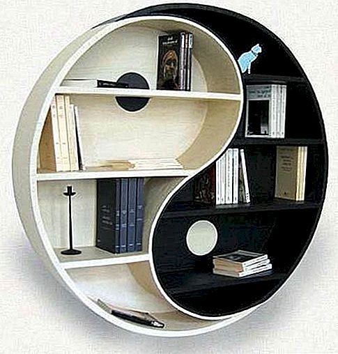 Yin en yang boekenplank