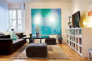 Kunst en goede smaak in een flat: Turquoise thema appartement in Zweden