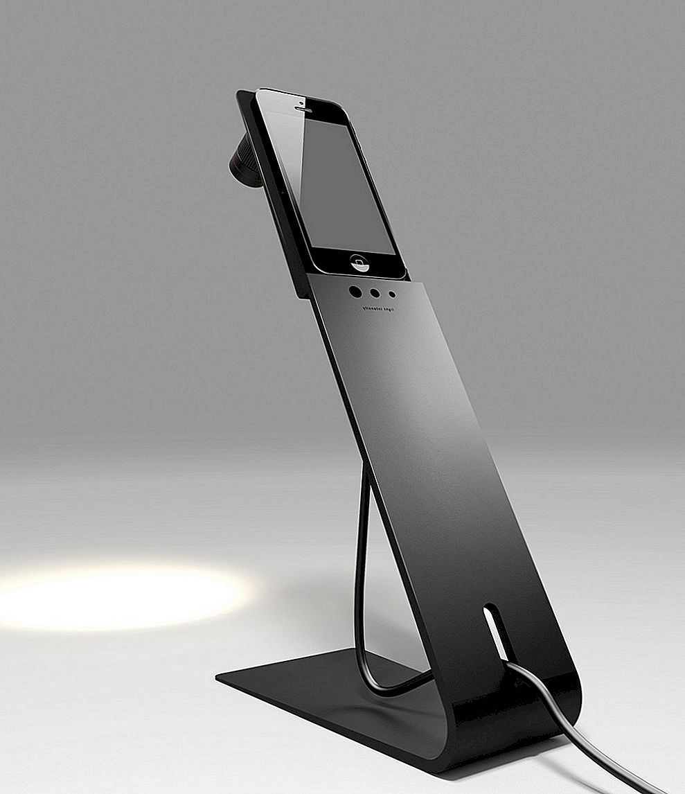 Hle, nadšenci pro iPhone: iSpot stolní lampa a nabíjecí dock od firmy Umbra Design