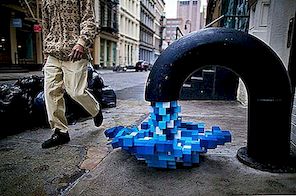 Hedendaagse straatkunst in NYC: Pixel Pour 2.0