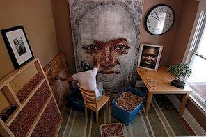 Δημιουργικά πορτραίτα που έγιναν με τη χρήση χιλιάδων πωμάτων φιαλών από φελλό [Video]