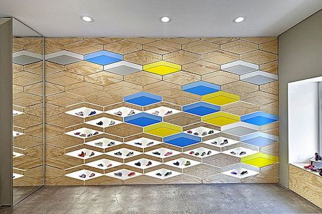 Interaktivni zidni dizajn u Suppakids Sneaker Boutiqueu u Stuttgartu