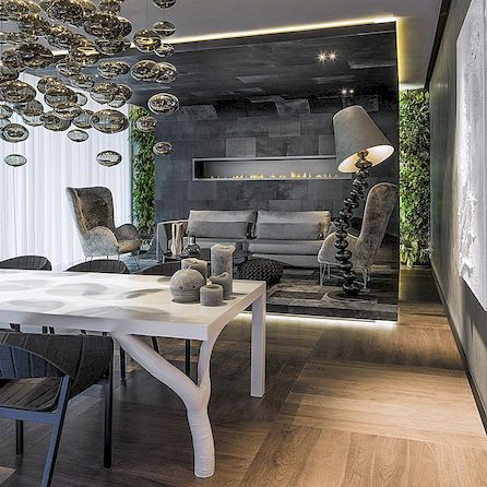 Uitnodigend Modern Boardroom-ontwerp verbeterd door spectaculaire verlichting