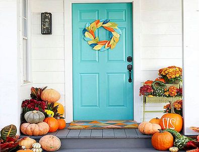 用这21个现代秋季门廊装饰理念让你的邻居嫉妒