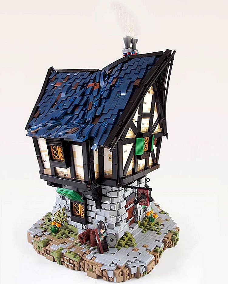 Medieval LEGO-hus inspirert av Ringenes Herre og Andre Fantasy Verdener