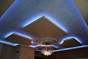 隐藏式照明的现代天花板由Irena Ivanova设计