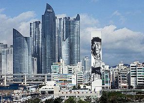Vynikající portrét rybářů zdobí nejvyšší malbu v Asii v Jižní Koreji