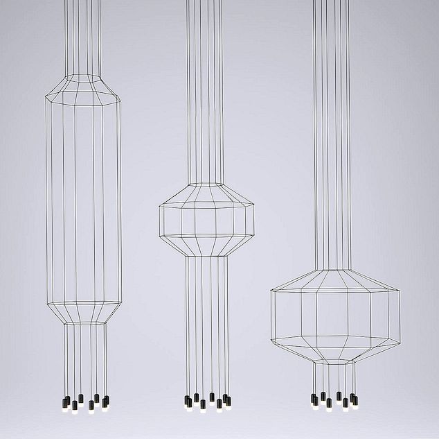 Zdánlivě 2D návrhy osvětlení, které inspirovalo křehkost a eleganci: WIREFLOW