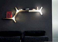 Planken met verlichting voor een modern decor