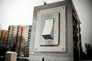 波兰最好的街头艺术：Escif的On / Off开关壁画