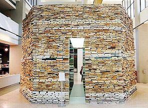 不寻常的书柜：书籍单元，完全由书籍制成的建筑物