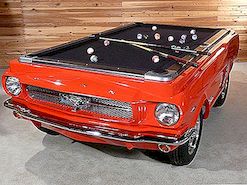 1965 Red Pool Mustang Pool Table