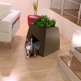 Een moderne plantenbak voor u en een comfortabel huis voor uw huisdier