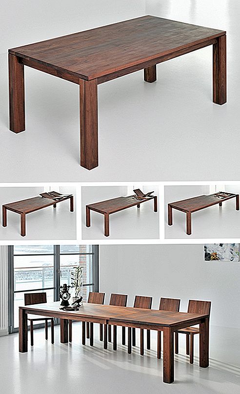Klasický prodlužovací stolek z masivního dřeva