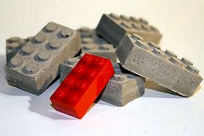 Concrete Legoblokken van de Etsy-winkel van Studio 1015
