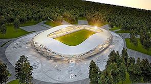 Fotbollsstadion FC Bate Borisov-En futuristisk stadion
