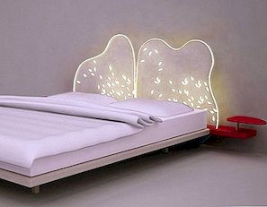 Apšviesta svajonių lovų galvutės dizainas