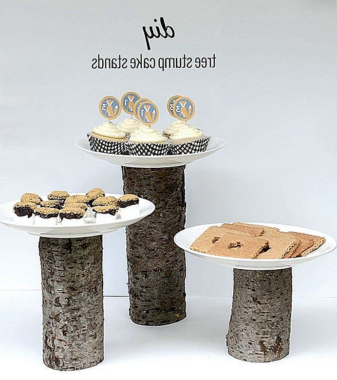 5 doe-het-zelf-cake-stands die u kunt doen met houtblokken en plakjes