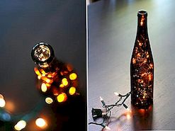 Mooie DIY wijnfles lantaarn