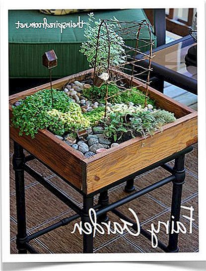 DIY Miniatuur tafelblad tuin