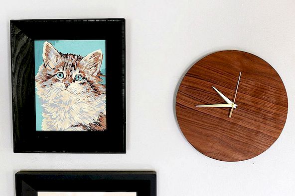 DIY σύγχρονο ξύλινο ρολόι τοίχου