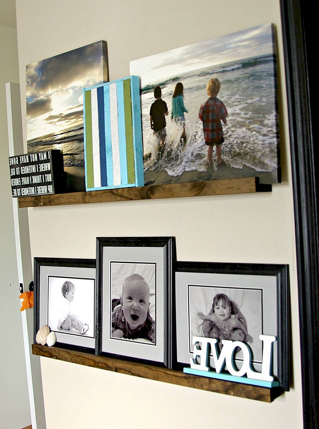 DIY Picture Ledge, The Updates Gallery Wall