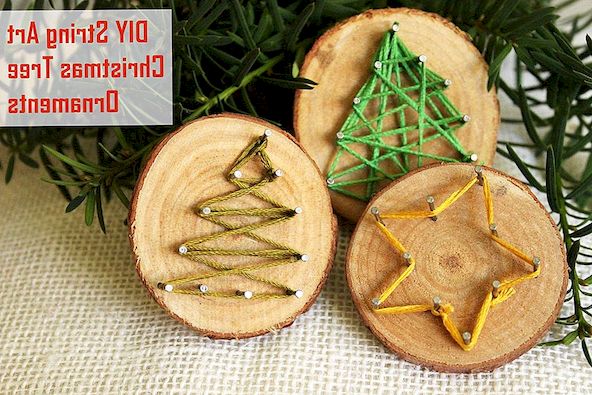 DIY String Umělecké vánoční stromky