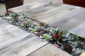 DIY-tafel met een vak voor planten