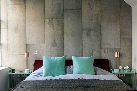 Išskirti betoninių sienų grožį interjero dizaino