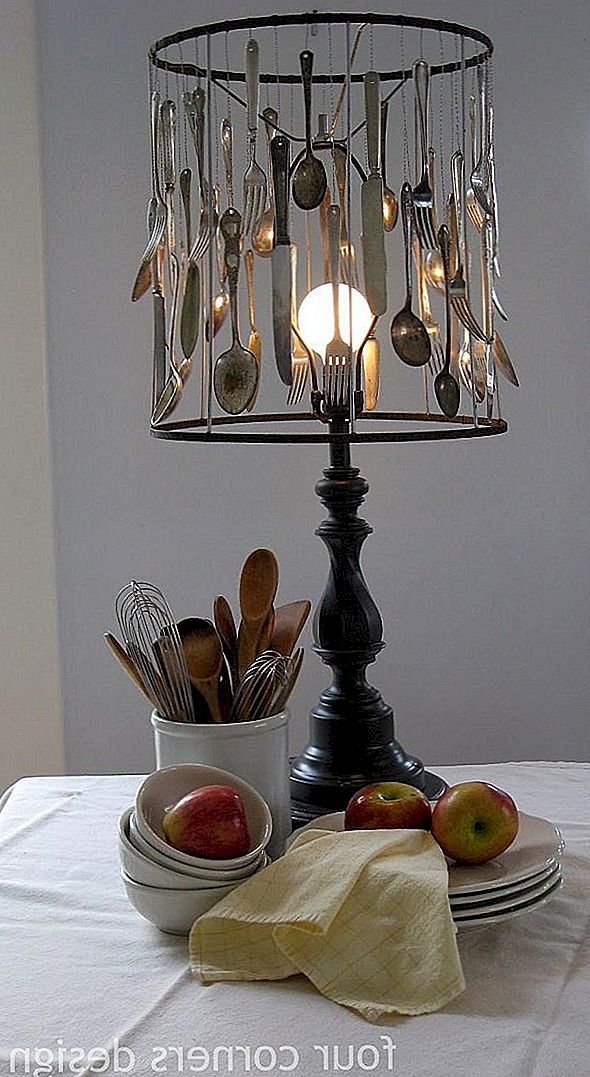 Zajímavá DIY stříbrná lampa