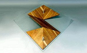 Origami tafel, een moderne kijk op de oude kunst van het vouwen van papier