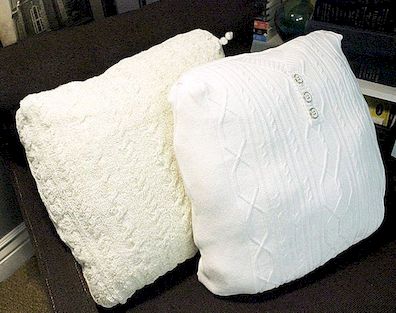 Simple DIY: Cable Knit Throw Pillows Out of Old Sweaters