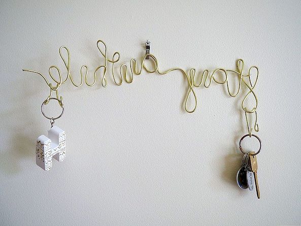 Simple Stay Awhile - Wire Key Holder DIY