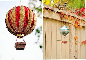 Sprankelende en kleurrijke DIY-heteluchtballonnen Kerstversieringen