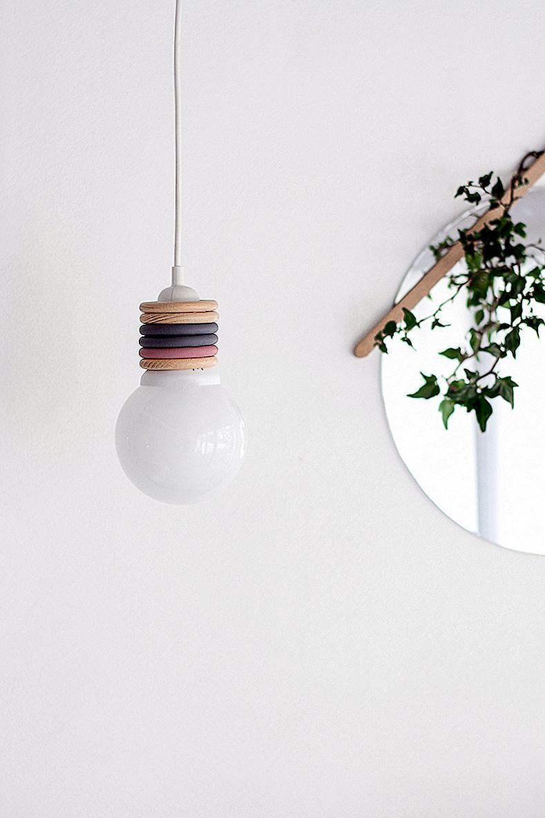 Verander gordijnringen in een design-hanglamp