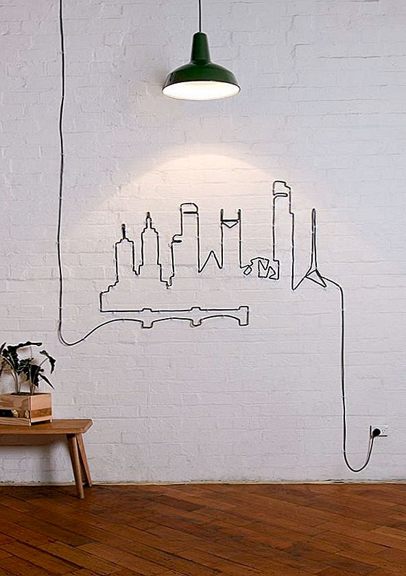 Zašto prikriti kabele i užad kad ih možete pretvoriti u prekrasne zidne umjetnosti ...
