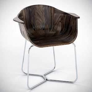 Eleganten dizajn stolov: sedež orehove školjke Tony O'Neill