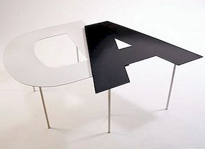 Alfanumeriska möbler för kreativa interiörer: FONTABLE