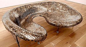 Audacious Sofa Made by Coins by Johnny Swing