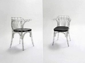椅子采用不锈钢结构，完全可见
