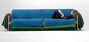 Krāsains dīvānu dizains slāņos: Filo dīvāns no Barbera un Osgerby