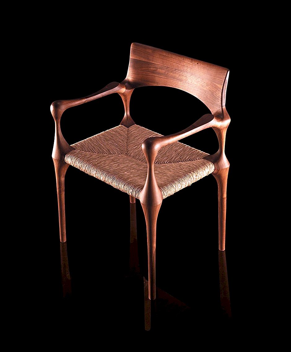 Elegantní design židle inspirovaný organickými tvary z Paco Camús