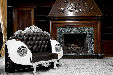 Blanding av barokke elementer og bilkunst: Distinctive Glamour Beetle lenestol
