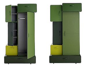 Originální nápad na skladování: Moderní kabinety inspirované kobercem