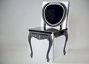 Originální viktoriánská židle vyrobená z recyklovaného papíru: Eco Remix