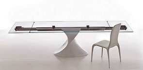 SHANGHAI Uitschuifbare glazen tafel van Tonin CASA
