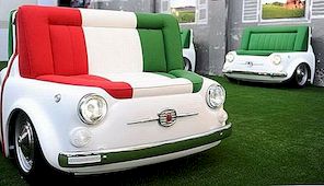 Spektakulär möbelsamling Inspirerad av Fiat 500